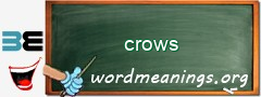 WordMeaning blackboard for crows